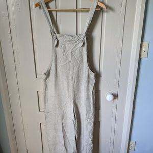 Zara tie-strap crop overalls